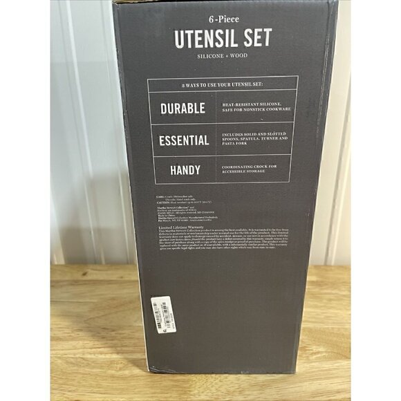 COPY - Martha Stewart Collection 5-Pc. Kitchen Utensil Set with Stoneware Crock… - Picture 4 of 5